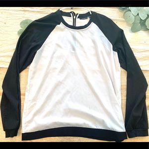 Black and white blouse